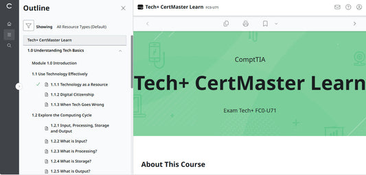 CertMaster Learn – Tech+ (V6) – (New Account ) 2-Month Access