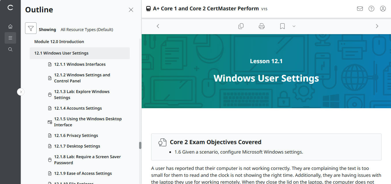 🛒特別オファー - CompTIA A+ Core 1 &amp; 2 CertMaster Perform (V15) (4ヶ月アクセス)