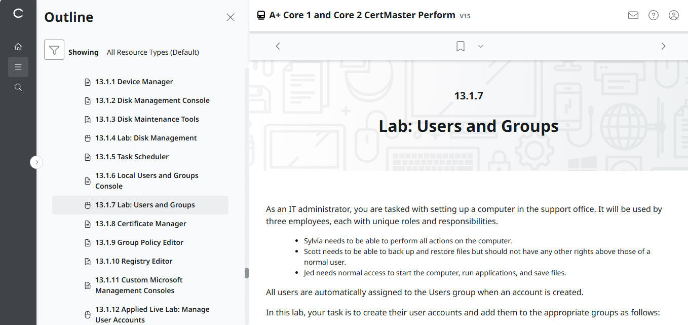 🛒特別オファー - CompTIA A+ Core 1 &amp; 2 CertMaster Perform (V15) (4ヶ月アクセス)