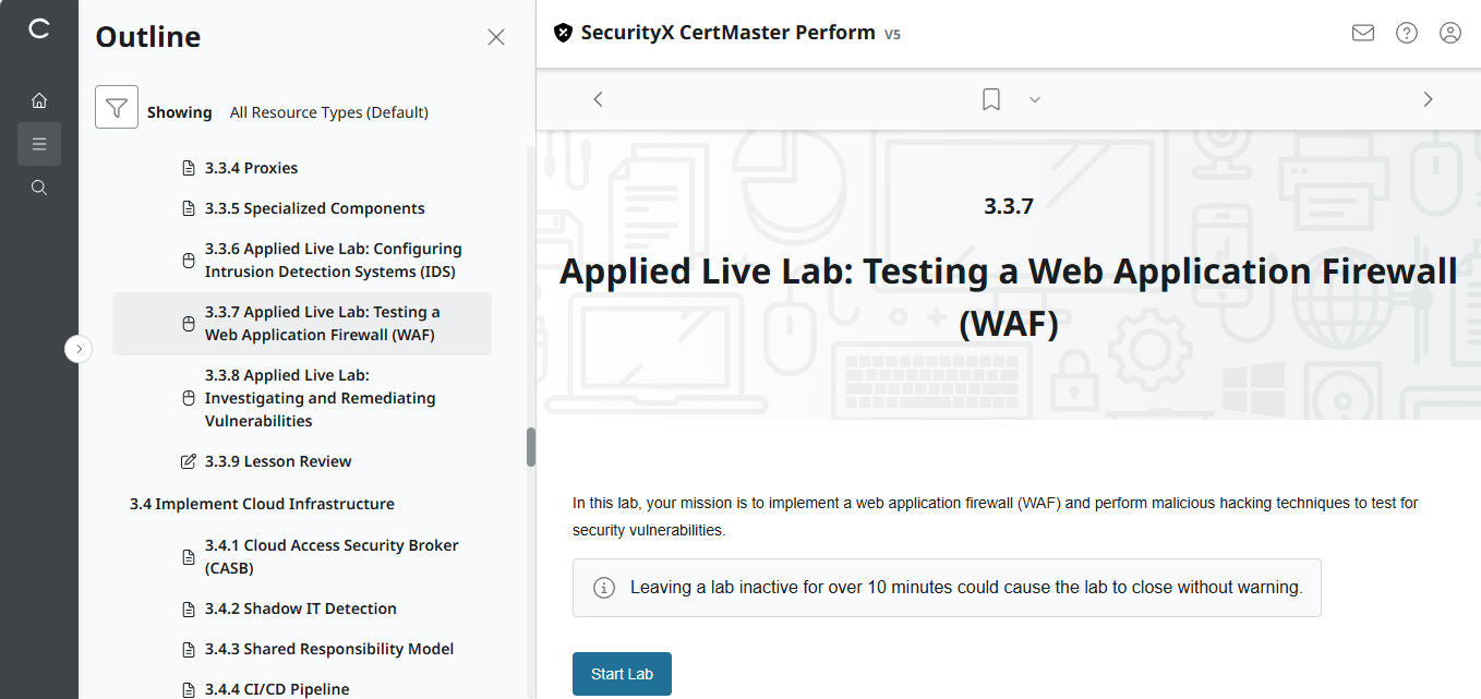 CompTIA CertMaster Perform – SecurityX CASP+ CAS-005 個人ライセンス