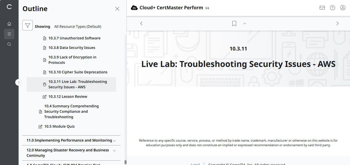 🛒特別オファー - CompTIA Cloud+ CertMaster Perform (CV0-004) – 3ヶ月アクセス
